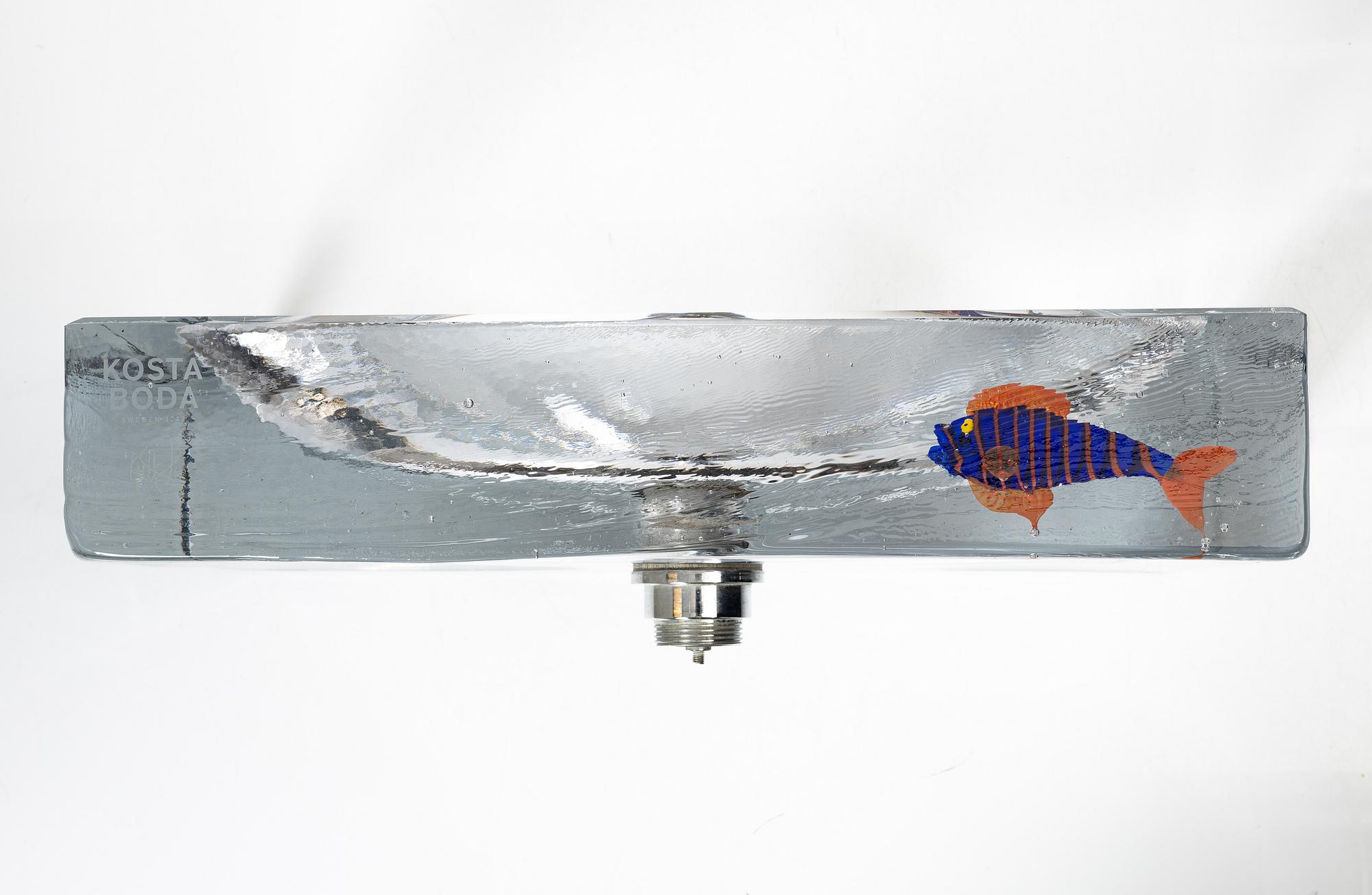 Kjell Engman, handfat, glas, "Lagoon", Kosta Boda.