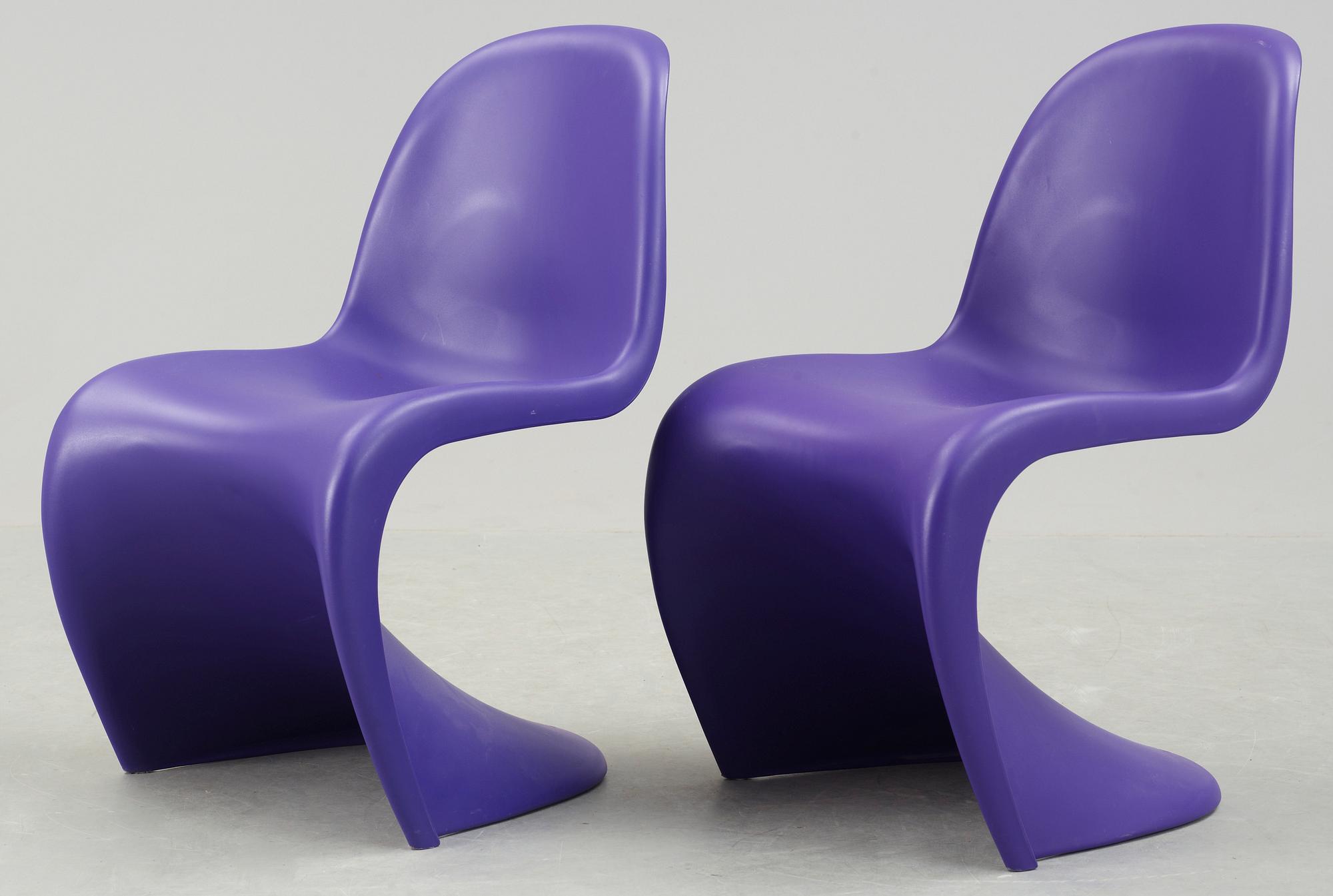 STOLAR, ett par, "Panton chair", Verner Panton för Vitra.