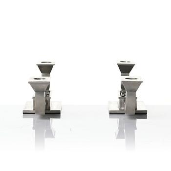 Guldsmedsaktiebolaget (GAB), a pair of candelabra model 117B/1, Stockholm, 1930s.