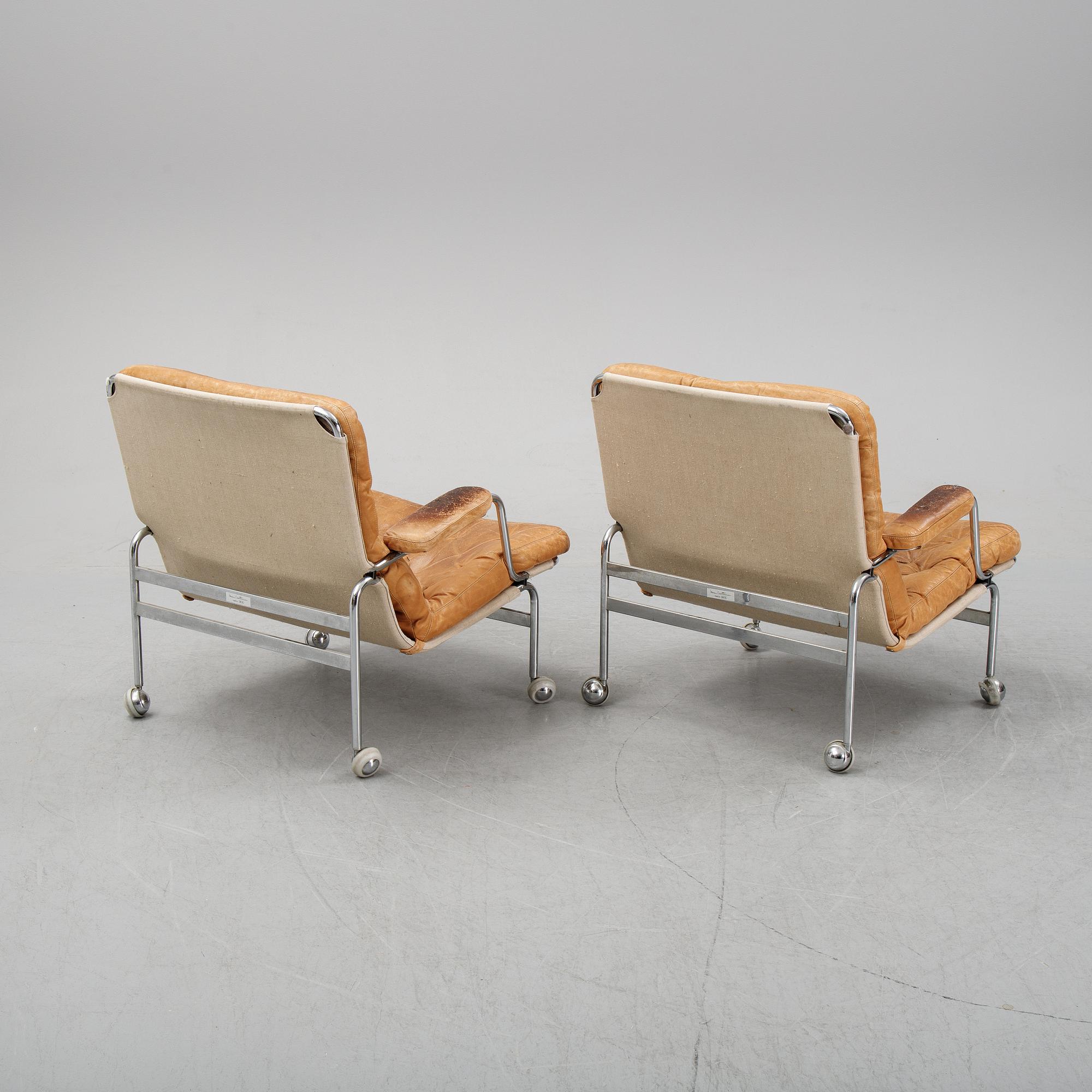 Bruno Mathsson, fåtöljer, ett par, Karin 73, Dux.