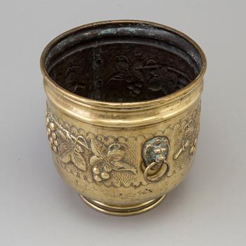 A 18th/19th century brass champagne cooler.