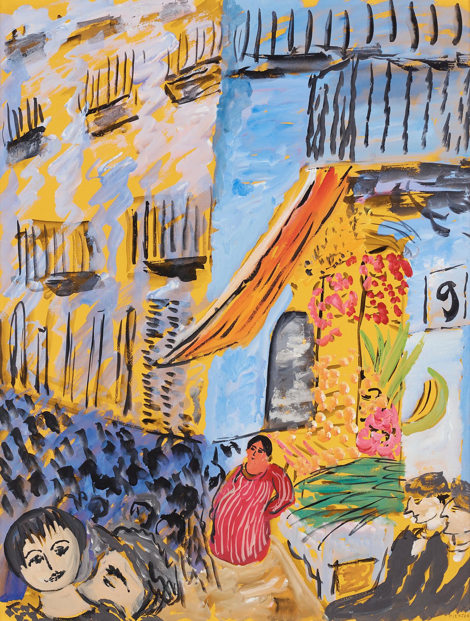 Sigrid Hjertén, "Fruktbutiken, Palermo".