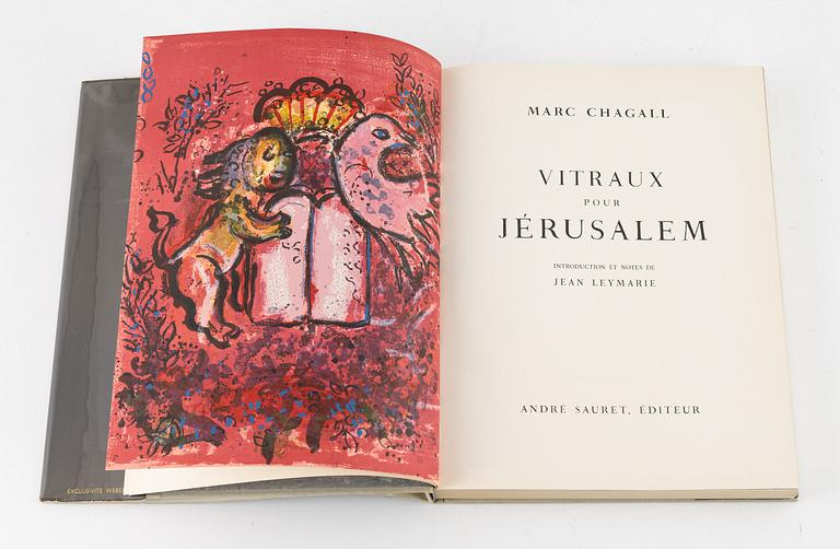 Marc Chagall, book, 'Vitraux Pour Jéruslem', published by André Sauret, Monte Carlo, 1962.