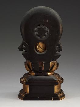 BUDDHA, förgyllt trä. Japan, 1800-tal.