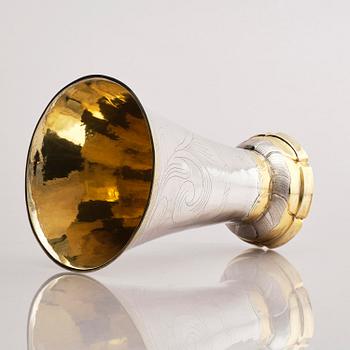 Gustaf Elfström, bägare, delvis förgyllt silver, Sala 1797. Gustaviansk.