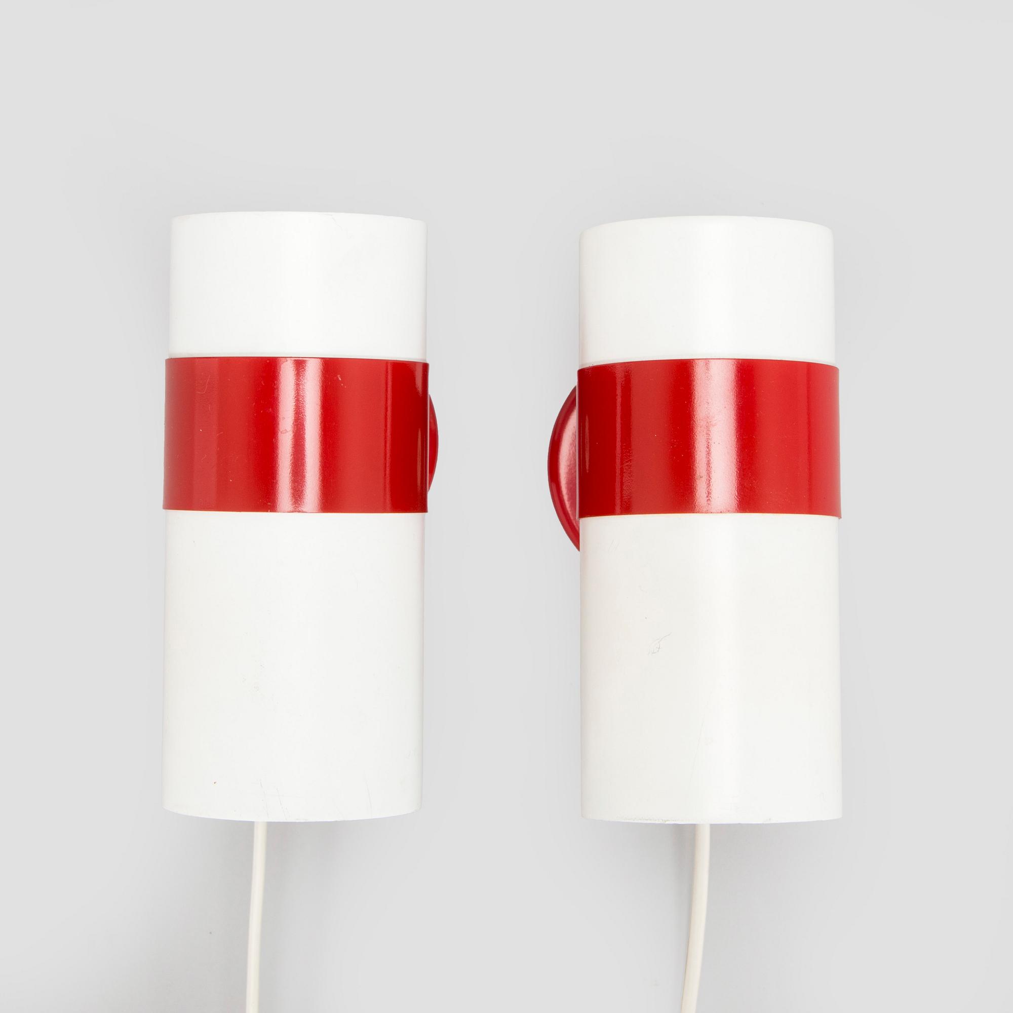 A pair of 1960s wall lights for Stockmann Orno.