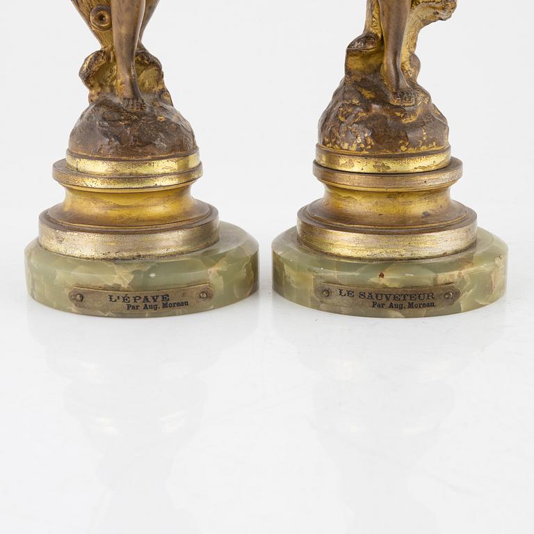 A pair of sculptures after Auguste Moreau.