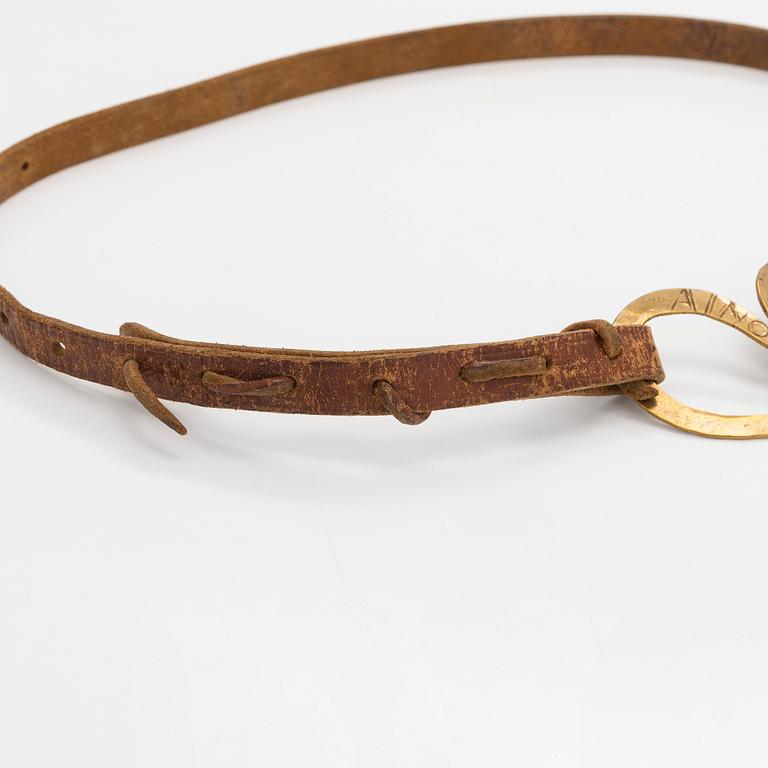 Alexander Calder, belt buckle with leather strap 1938.