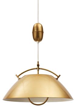 A Hans J Wegner brass ceiling lamp, Louis Poulsen, Denmark 1960's-70's.