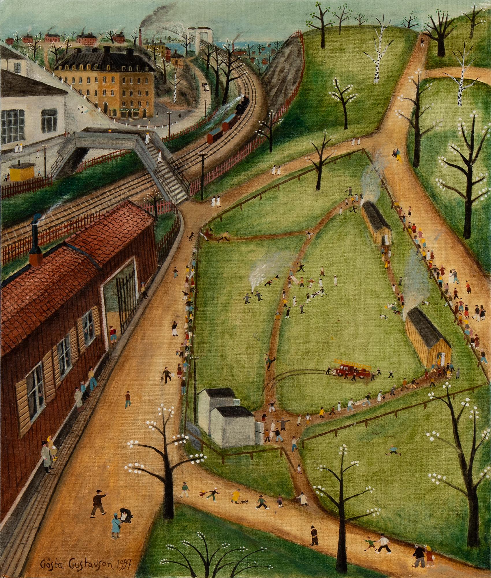 Gösta Gustavson, oil on canvas, signed and dated 1997.