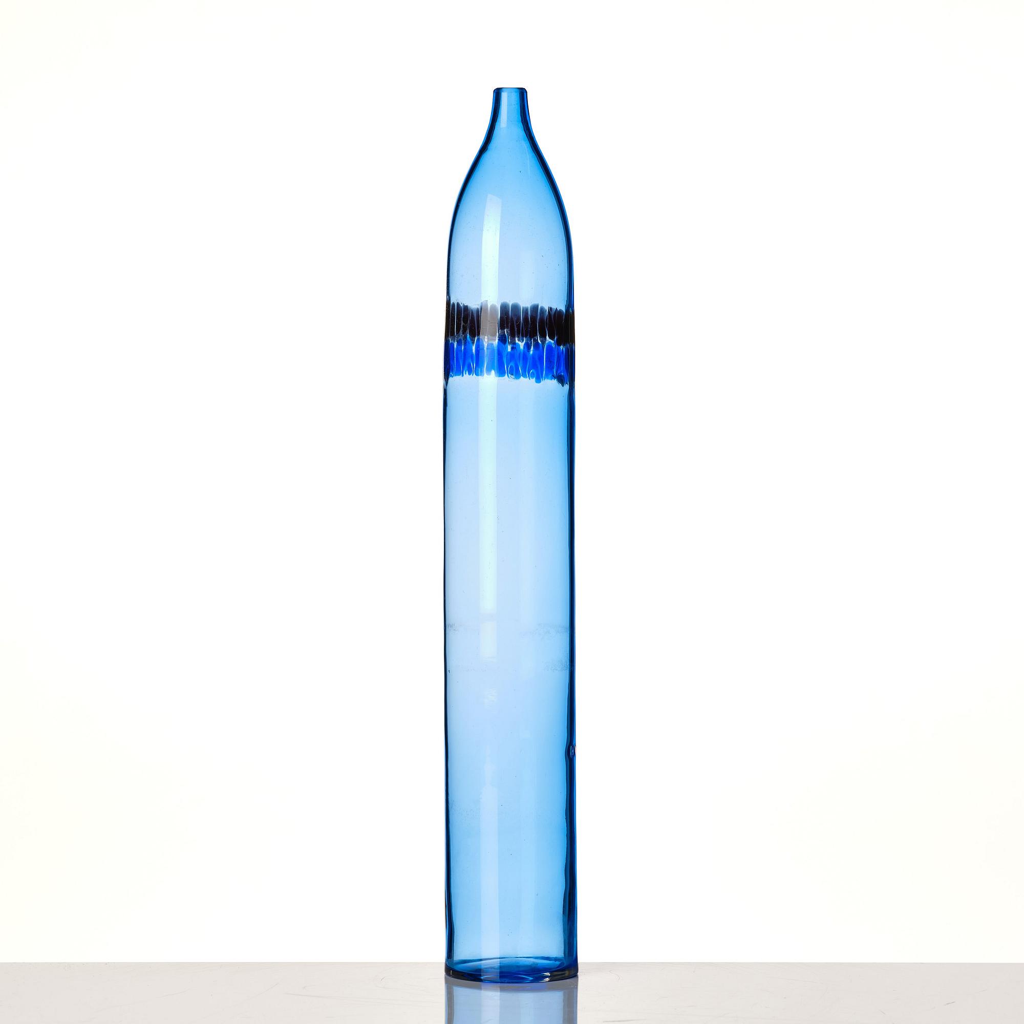 Peter Pelzel, a blue glass vase, Vistosi, 1960s.