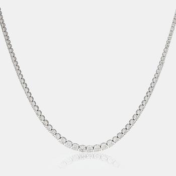 716. A diamond necklace, 25.44 cts according to engraving.