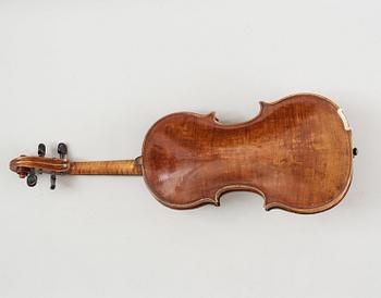 A violin signed and dated Jacques Boquay Paris 1724.