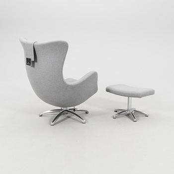 Armchair with footstool "Statys" Bröderna Andersson Riise furniture 2000s.