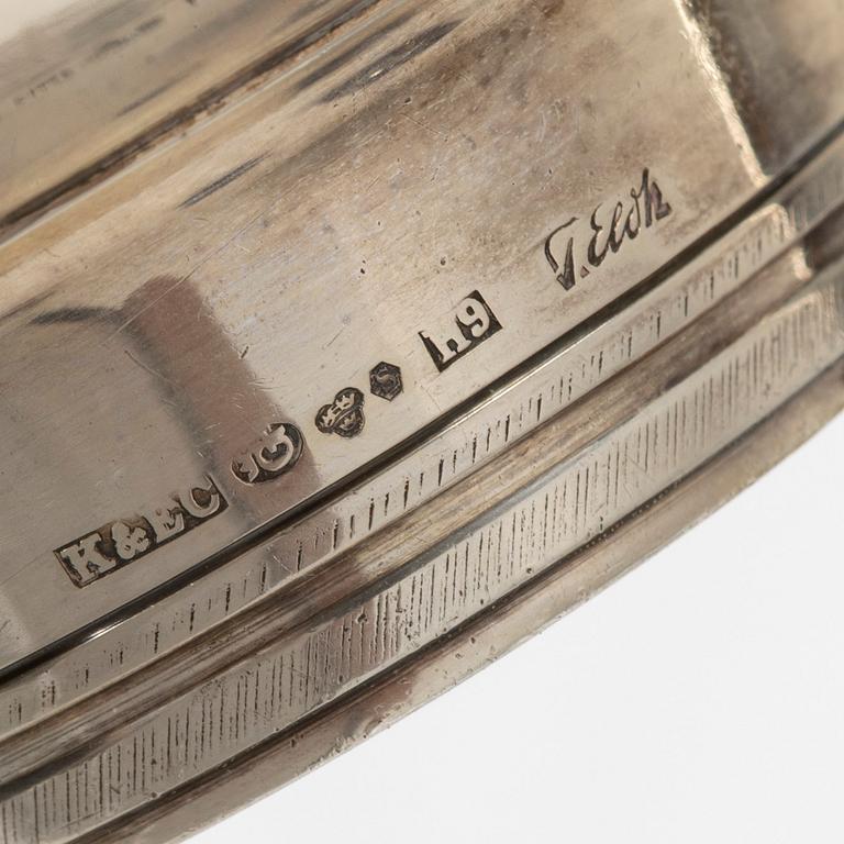 Besticksservis, silver, 40 delar, "Diana", CG Hallberg/GAB, 1900-talets mitt, samt en skål, silver, Carlson K & E, 1958.