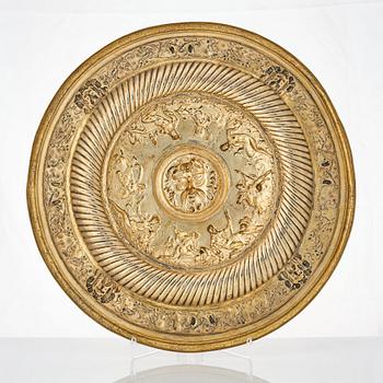Frédéric Rudolphi, kanna och fat, silver, (Paris 1842-1872). Renässans-stil.
