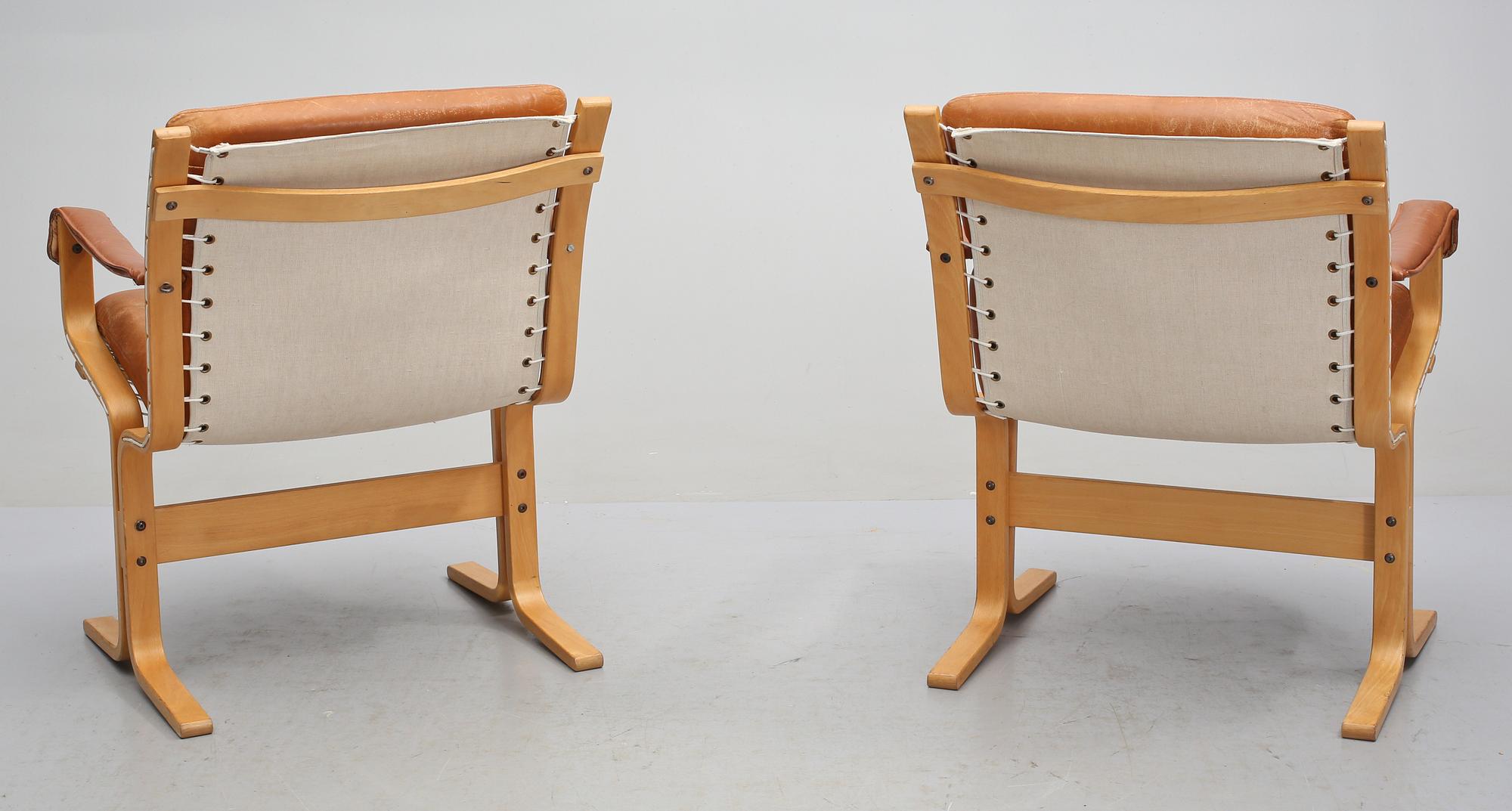FÅTÖLJER, ett par, Westnofa Furniture, Norge, 1900-talets andra hälft.
