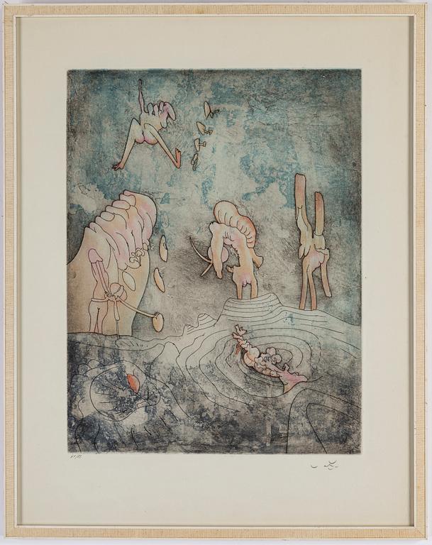 ROBERTO MATTA, aquatint etchings, 2, signed 61/85, 64/85.