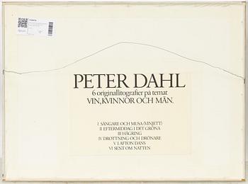 Peter Dahl, 'Wine, women and men', six colour lithographs.