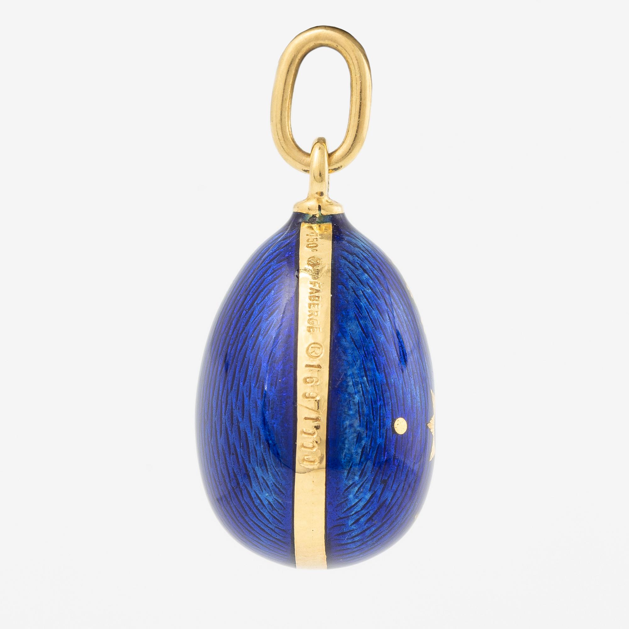 Pendant in 18K gold with enamel, Victor Mayer.