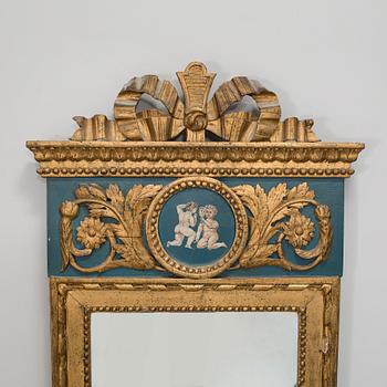 A gustavian mirror, 18th century.