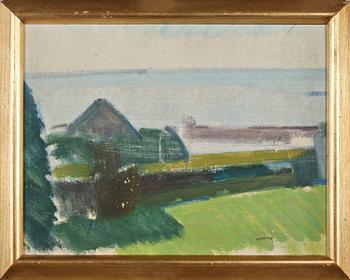 NILS-FOLKE KNAFVE, olja på pannå, signerad.