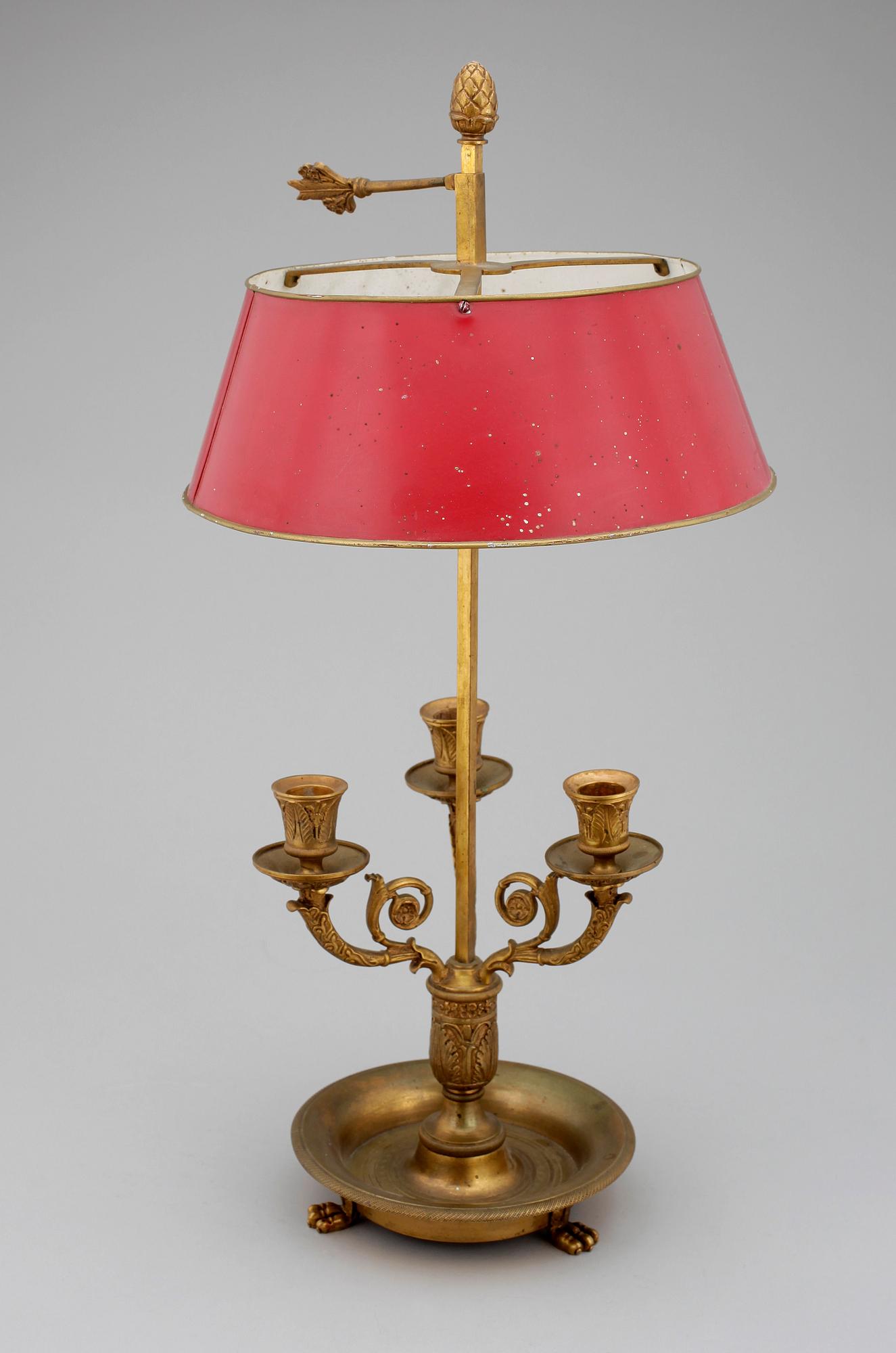 BORDSLAMPA / BOUILLOTTE, empirestil, 1900-tal.