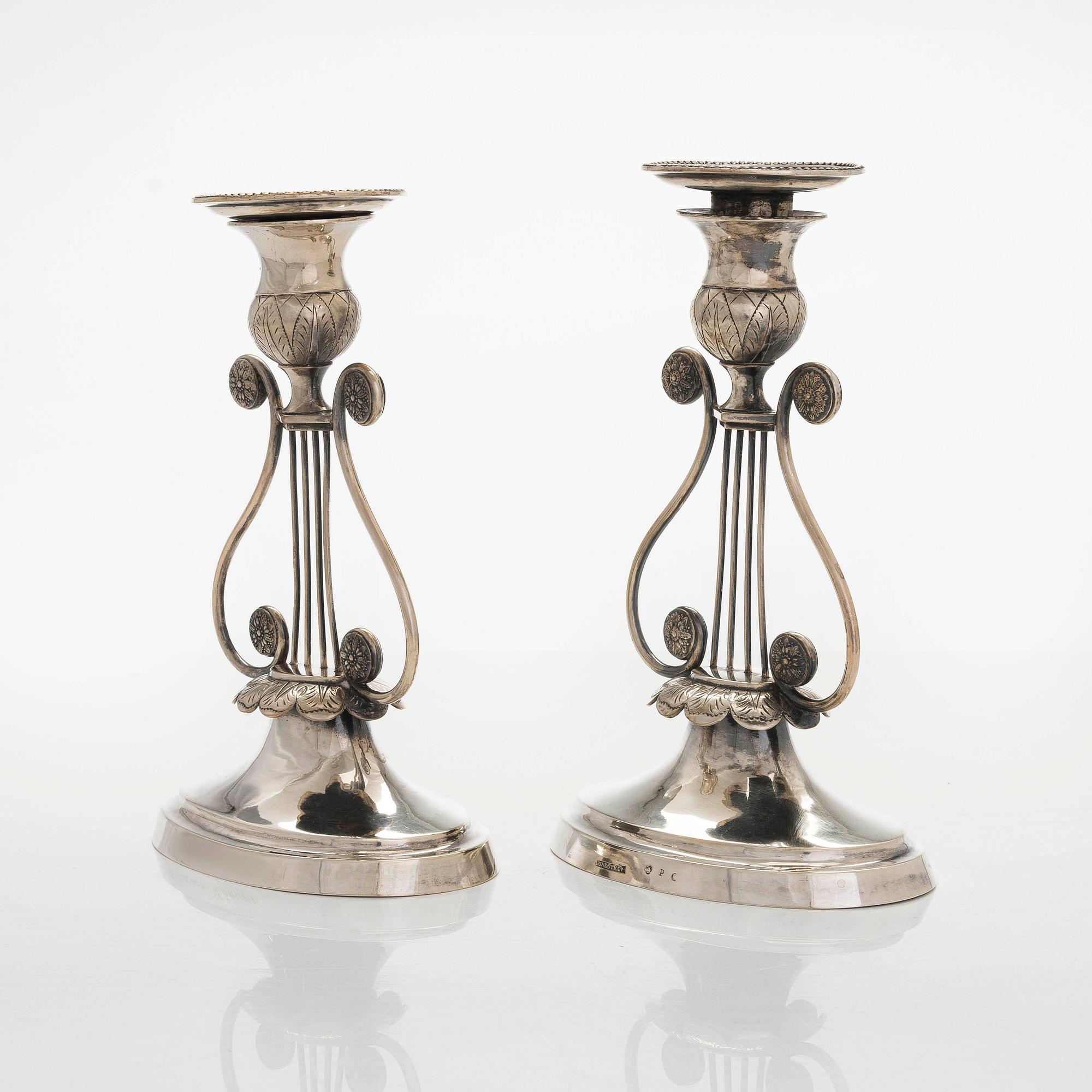 Jacob Herman Lundström, kynttilänjalkapari, Kuopio 1824.