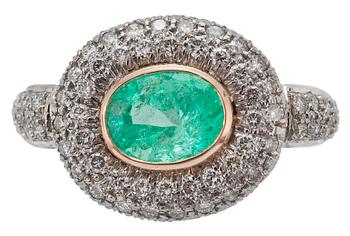 435. AN EMERALD RING.