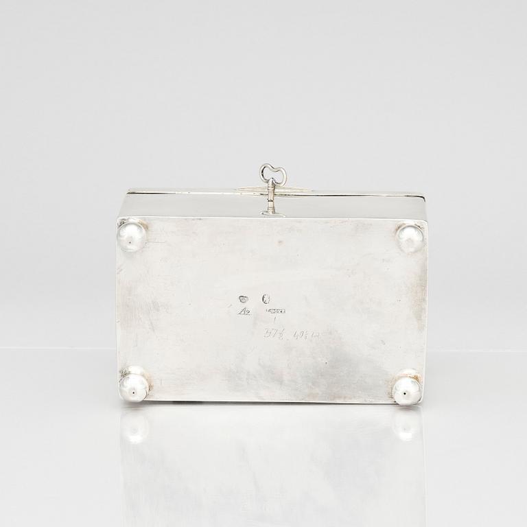 Lars Boye, skrin, silver, Stockholm 1783. Gustavianskt.
