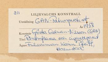 Gösta Adrian-Nilsson, "Rhumflaska och cigarettpaket".
