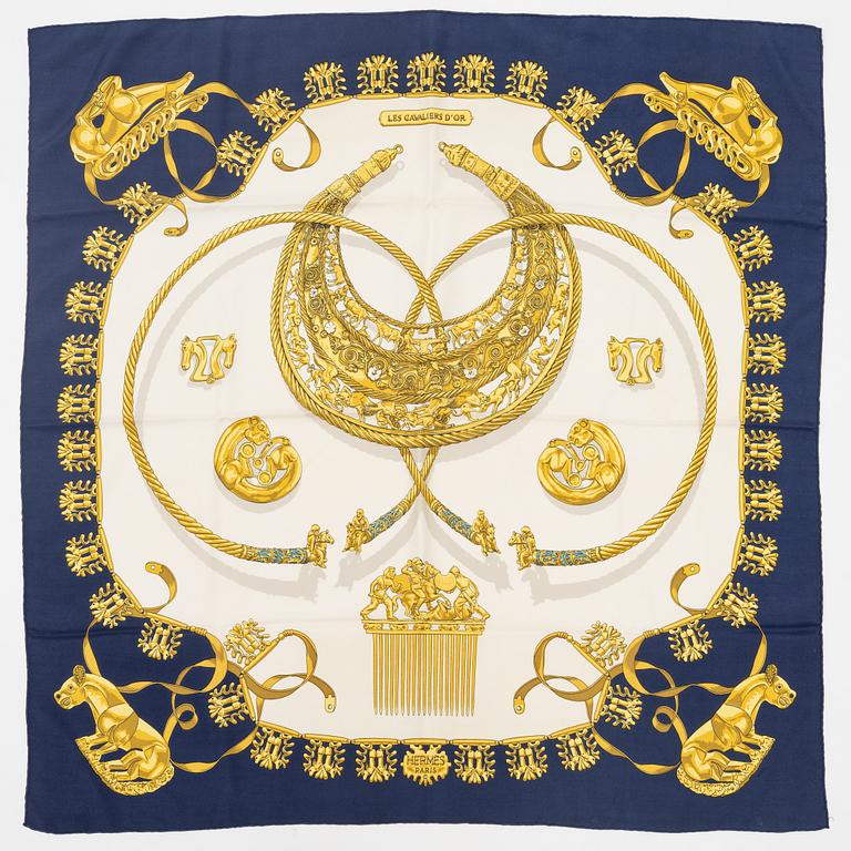 Hermès, scarf, "Les Cavaliers d'Or".