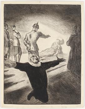 Jens Ferdinand Willumsen · JENS WILLUMSEN, etsning, signerad och daterad 1916 i trycket.