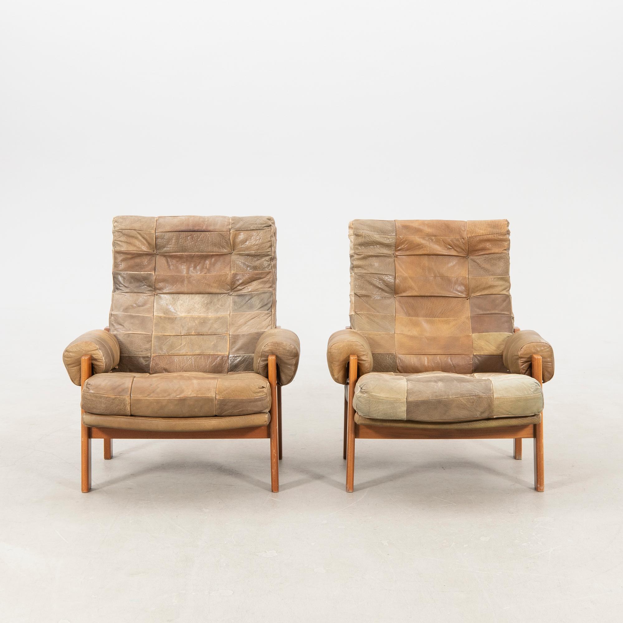 Armchairs, a pair from OPE Möbler, Jönköping, 1960s/70s.