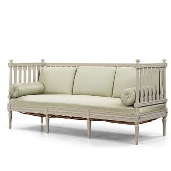 A Gustavian sofa, Stockholm, late 18th century.