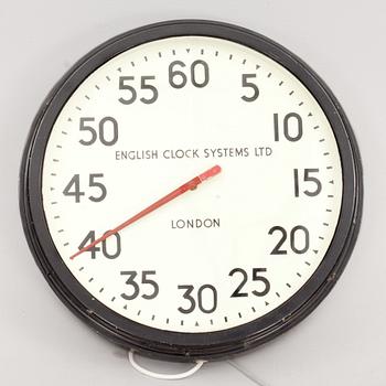 MINUTKLOCKA, "English Clock System Ltd" London. 1900-talets andra hälft.