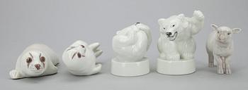 FIGURIN, 5 st. porslin, Bing & Gröndahl, Danmark, 1900-talets mitt.