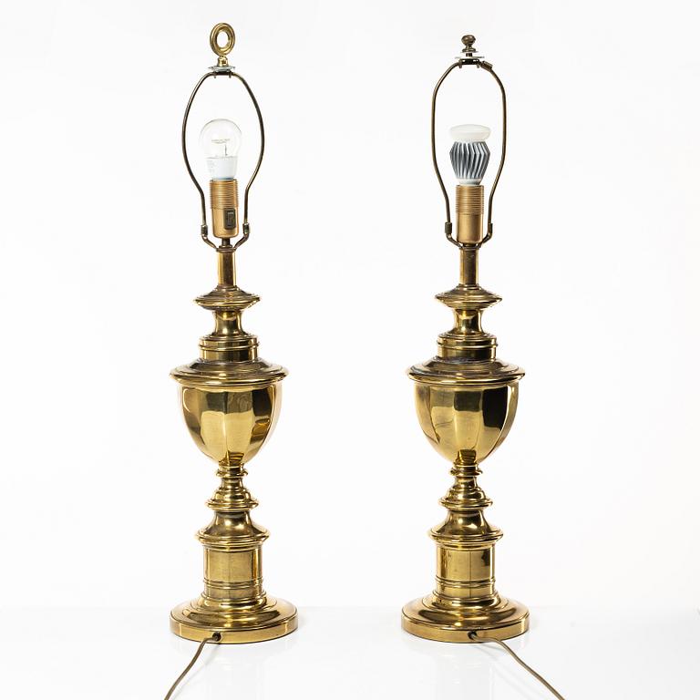 Table lamps, a pair, second half of the 20th century.