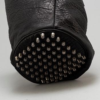 ALEXANDER WANG, 'Diego' leather and studs bucket bag.