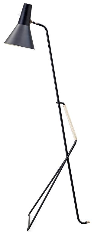 A Swedish black lacquered floorlamp by ASEA, 1940-50's.