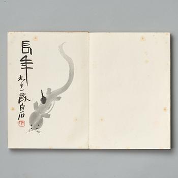 BOK med TRÄSNITT, "Qi Baishi hua ji". Beijing 1952.