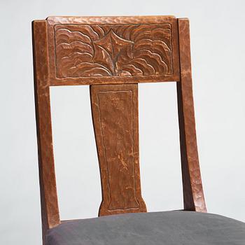 Otto Wretling, tillskrivet, skrivbord, "partner's desk", med två stolar, tidigt 1900-tal, jugend.