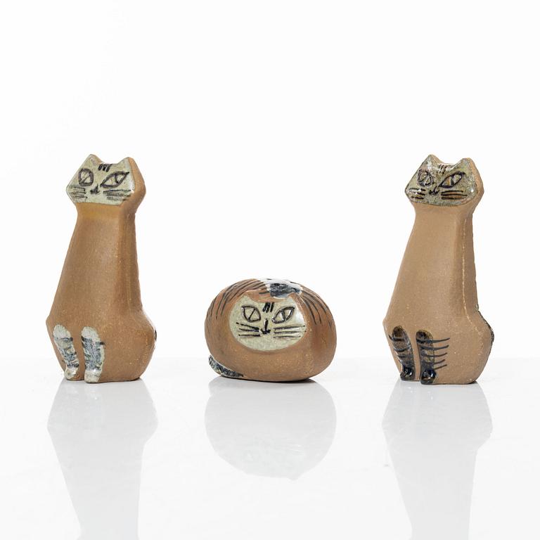 Lisa Larson, figuriner, 3 st, stengods, Gustavsberg.