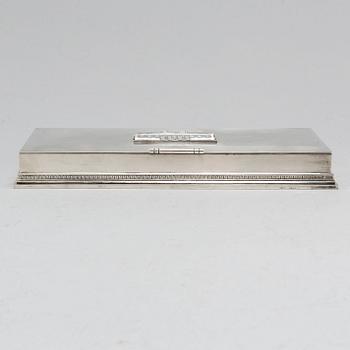 An Atelier Borgila silver box, Stockholm, 1952.