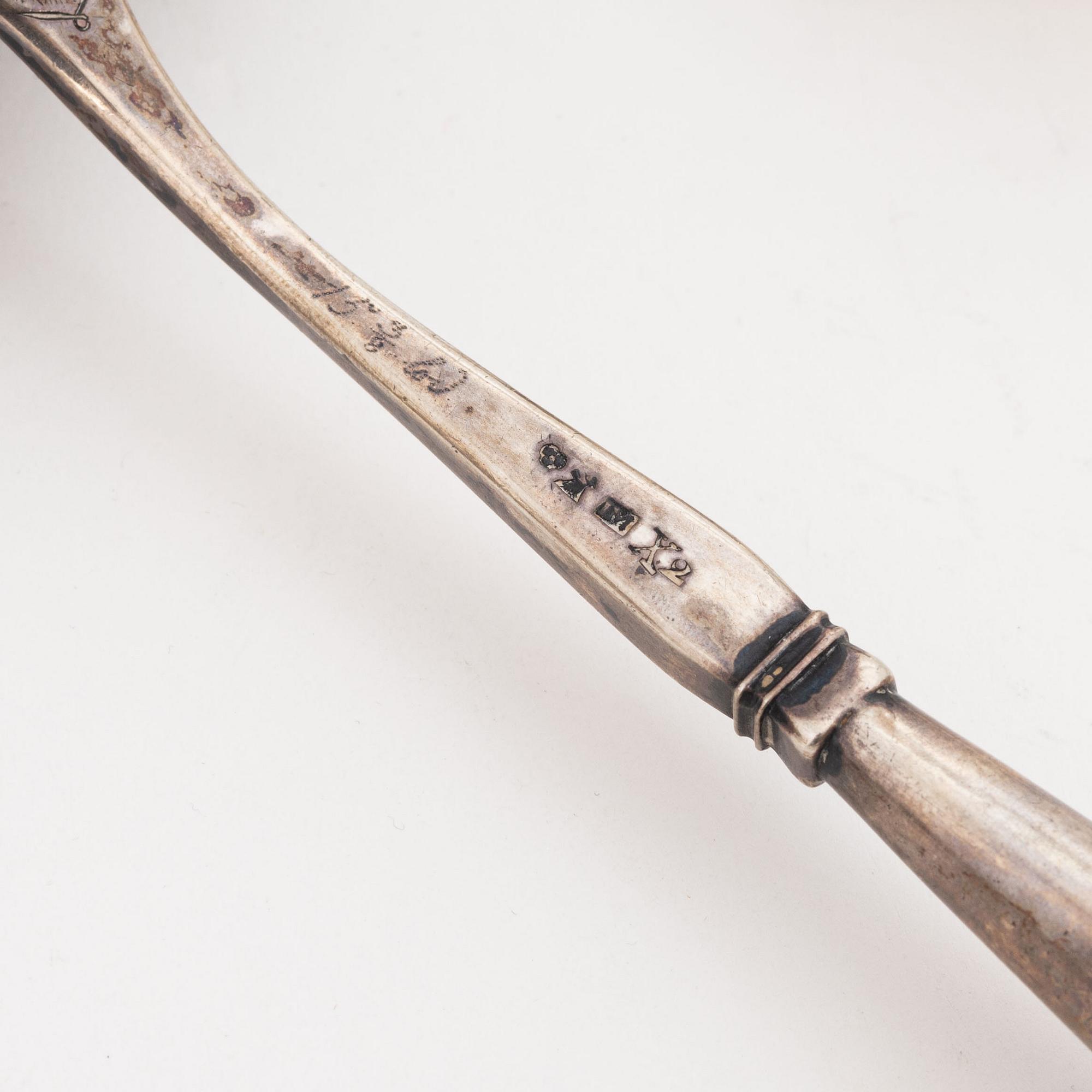 Soppslevar, 3st, silver, olika mästare, Sverige, tidigt 1800-tal.