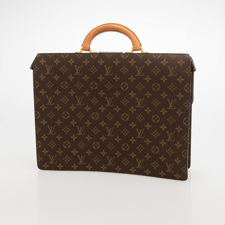 Louis Vuitton, a monogram canvas 'Serviette Fermoir' briefcase.