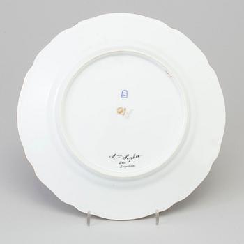 A porcelain plate, 'Vienna' mark, circa 1900.