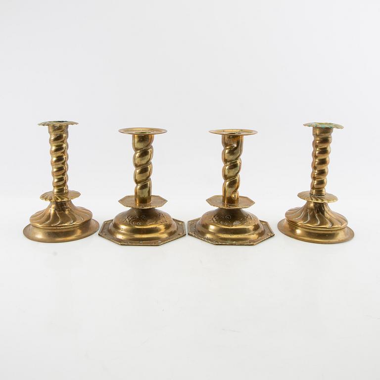 Candelabras 2 pairs Baroque style first half of the 20th century.