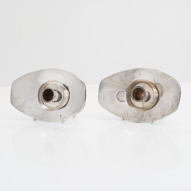 Bertel Gardberg, a pair of silver candleholders for Kultakeskus, Hämeenlinna 1958.