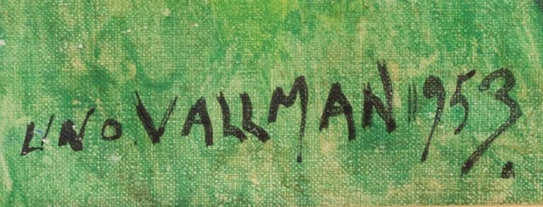 UNO VALLMAN, oil on canvas signed and dated 1953.